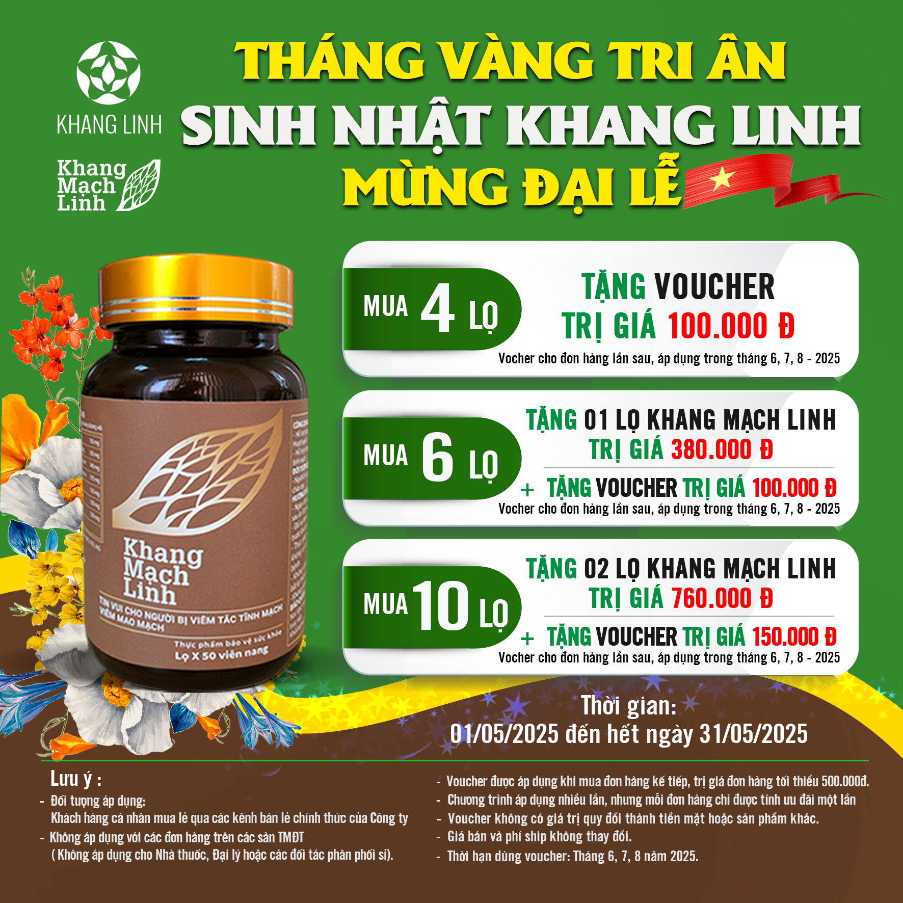 THÔNG BÁO CHƯƠNG TRÌNH “THÁNG VÀNG TRI ÂN – MỪNG SINH NHẬT KHANG LINH, MỪNG ĐẠI LỄ”